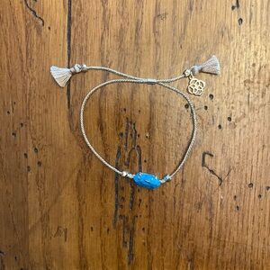 Kendra Scott adjustable bracelet with blue stone